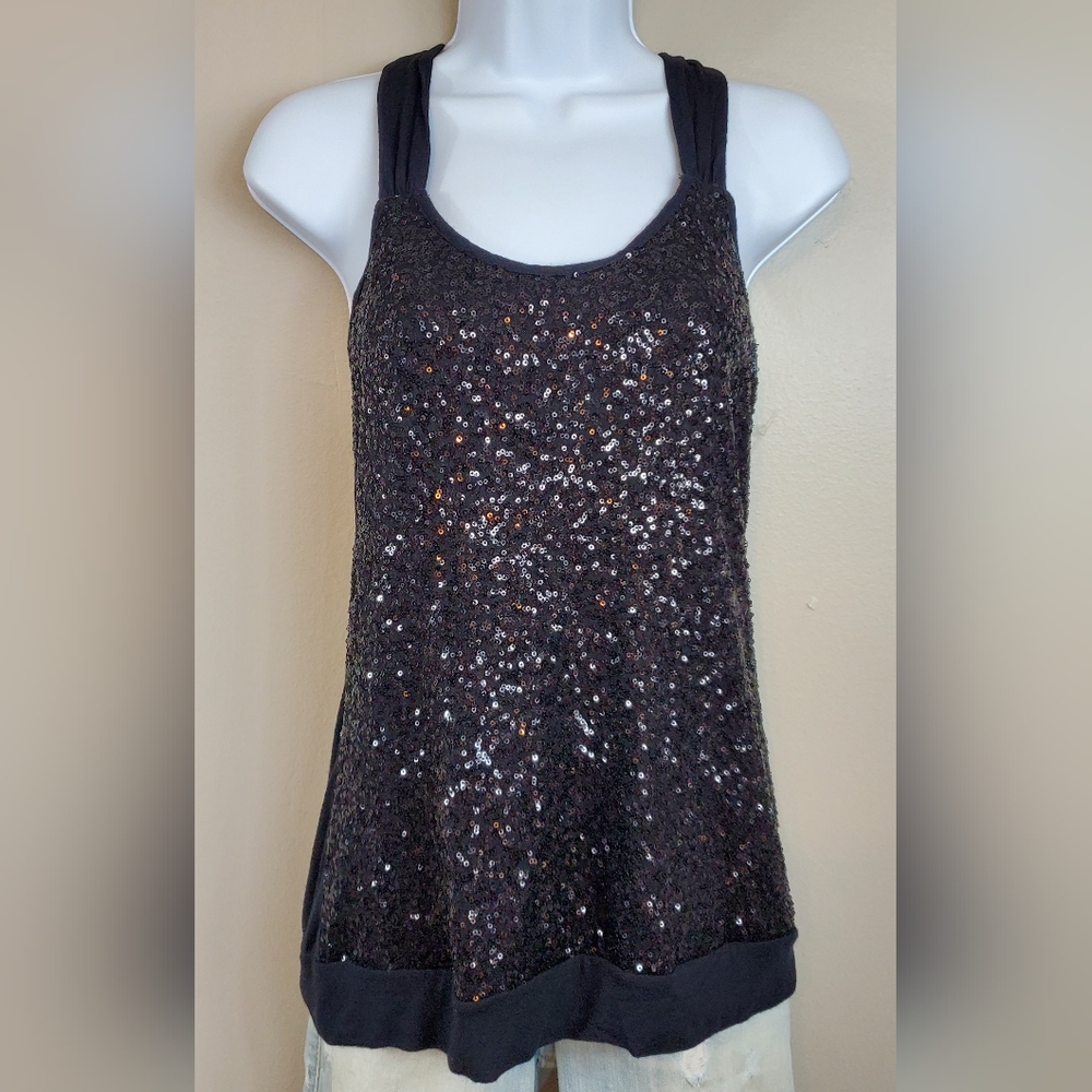 Express Sequin Braided Racerback Tank